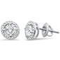 <span style="color:purple">SPECIAL!</span> 1.17ct 2 Round 1.01ct 14K White Gold Diamond Halo Stud Earrings