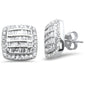 <span style="color:purple">SPECIAL!</span>1.35ct G SI 10K White Gold Baguette Diamond Hip Hop Earrings