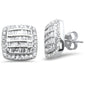 <span>DIAMOND CLOSEOUT! </span>1.35ct G SI 10K White Gold Baguette Diamond Hip Hop Earrings