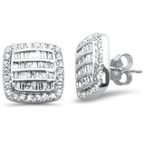 1.35ct G SI 10K White Gold Baguette Diamond Hip Hop Earrings