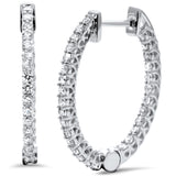 <span>DIAMOND CLOSEOUT! </span>.99ct G SI 14K White Gold Diamond Fashion Hoop Earrings