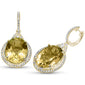 <span>GEMSTONE CLOSEOUT! </span> 23.92ct G SI 14K Yellow Gold Citrine & Diamond Drop Earrings