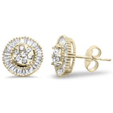 <span>DIAMOND CLOSEOUT! </span>.36ct G SI 10K Yellow Gold Baguette & Round Diamond Earrings