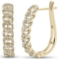 <span style="color:purple">SPECIAL!</span> .49ct G SI 14KT Yellow Gold Diamond Hoop Cuban Link Earrings