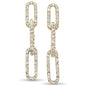<span style="color:purple">SPECIAL!</span> .50ct G SI 14KT Yellow Gold Diamond Paper Clip Style Dangling Earrings