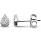 <span style="color:purple">SPECIAL!</span> .08ct G SI 14K White Gold Diamond Pear Shaped Trendy Stud Earrings