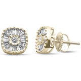 <span>DIAMOND CLOSEOUT! </span>.47ct G SI 10K Yellow Gold Diamond Round & Baguette Earrings