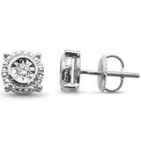 <span>DIAMOND CLOSEOUT! </span>.10ct G SI 10K White Gold Round Diamond Stud Earrings