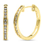 <span style="color:purple">SPECIAL!</span> .26ct G SI 10K Yellow Gold Diamond Diamond Hoop Earrings
