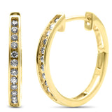 <span>DIAMOND CLOSEOUT! </span>.26ct G SI 10K Yellow Gold Diamond Diamond Hoop Earrings