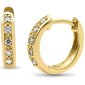 <span style="color:purple">SPECIAL!</span> .11ct G SI 10K Yellow Gold Diamond Diamond Hoop Earrings