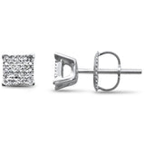 <span>DIAMOND CLOSEOUT! </span>.07ct G SI 10K White Gold Diamond Fine Stud Earrings