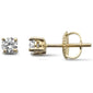 .33ct G SI 14K Yellow Gold Diamond Solitaire Stud Earrings