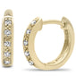 .11ct G SI 10K Yellow Gold Diamond Hoop Earrings