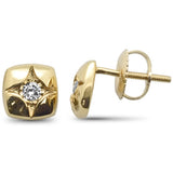 .11ct G SI 10K Yellow Gold Diamond Fine Trendy Earrings