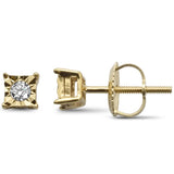 <span>DIAMOND CLOSEOUT! </span>.10ct G SI 10K Yellow Gold Diamond Fine Trendy Earrings