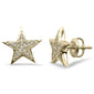 .12ct G SI 10K Yellow Gold Diamond Star Shaped Fashion Earrings