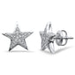 <span style="color:purple">SPECIAL!</span>  .12ct G SI 10K White Gold Diamond Star Shaped Fashion Earrings