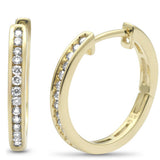 .20ct G SI 10K Yellow Gold Diamond Hoop Earrings