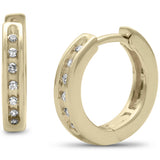 <span>DIAMOND CLOSEOUT! </span>.10ct G SI 10K Yellow Gold Diamond Hoop Earrings