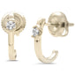 .10ct G SI 10K Yellow Gold Diamond J-Hoop Earrings