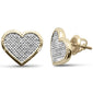 <span style="color:purple">SPECIAL!</span> .13ct G SI 10K Yellow Gold Diamond Heart Shaped Earrings
