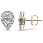 .08ct G SI 10K Yellow Gold  Diamond Pear Shaped Earrings