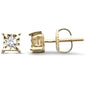 .15ct G SI 10K Yellow Gold Diamond Square Shaped Earrings