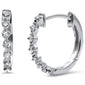 .12ct G SI 10K White Gold Diamond Hoop Earrings