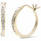 .09ct G SI 10K Yellow Gold Diamond Hoop Earrings