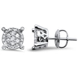 .33ct G SI 14KT White Gold Diamond Round Stud Earrings