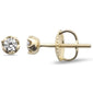 .15ct G SI 10KT Yellow Gold Diamond Round Stud Earrings