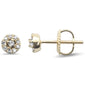.10ct G SI 10KT Yellow Gold Diamond Round Stud Earrings