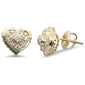 <span style="color:purple">SPECIAL!</span> .15ct G SI 10KT Yellow Gold Diamond Heart Stud Earrings
