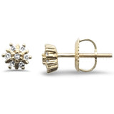 .10ct G SI 10KT Yellow Gold Diamond Round Stud Earrings
