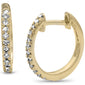.08ct G SI 10KT Yellow Gold Diamond Hoop Earrings