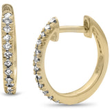 <span>DIAMOND CLOSEOUT! </span>.08ct G SI 10KT Yellow Gold Diamond Hoop Earrings