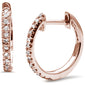 .09ct G SI 10K Rose Gold Diamond Hoop Earrings