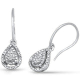 .13ct G SI 10KT White Gold Diamond Dangling Earrings