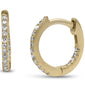 .10ct G SI 10KT Yellow Gold Diamond Hoop Earrings