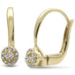 .10ct G SI 10KT Yellow Gold Diamond Lever Back Earrings