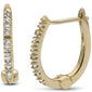 .09ct G SI 10KT Yellow Gold Diamond Hoop Earrings
