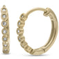 .10ct G SI 10KT Yellow Gold Diamond Hoop Earrings