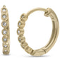 .12ct G SI 10KT Yellow Gold Diamond Hoop Earrings