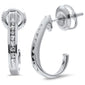 .10ct G SI 10KT White Gold Diamond J Hoop Earrings