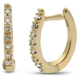 <span>DIAMOND CLOSEOUT! </span>.10ct G SI 10KT Yellow Gold Diamond Hoop Earrings