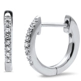 <span>DIAMOND CLOSEOUT! </span>.07ct G SI 10KT White Gold Diamond Hoop Earrings