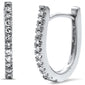 .13ct G SI 10KT White Gold Diamond Hoop Earrings