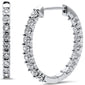 <span style="color:purple">SPECIAL!</span> .13ct G SI 10KT White Gold Diamond Hoop Earrings