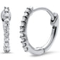 .11ct G SI 10KT White Gold Diamond Hoop Earrings